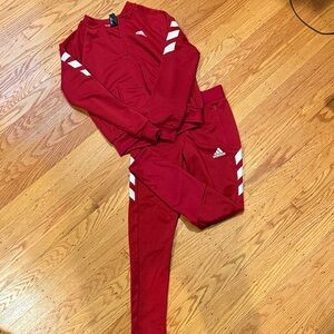 Adidas Kids Red Sweatpants & Joggers Set